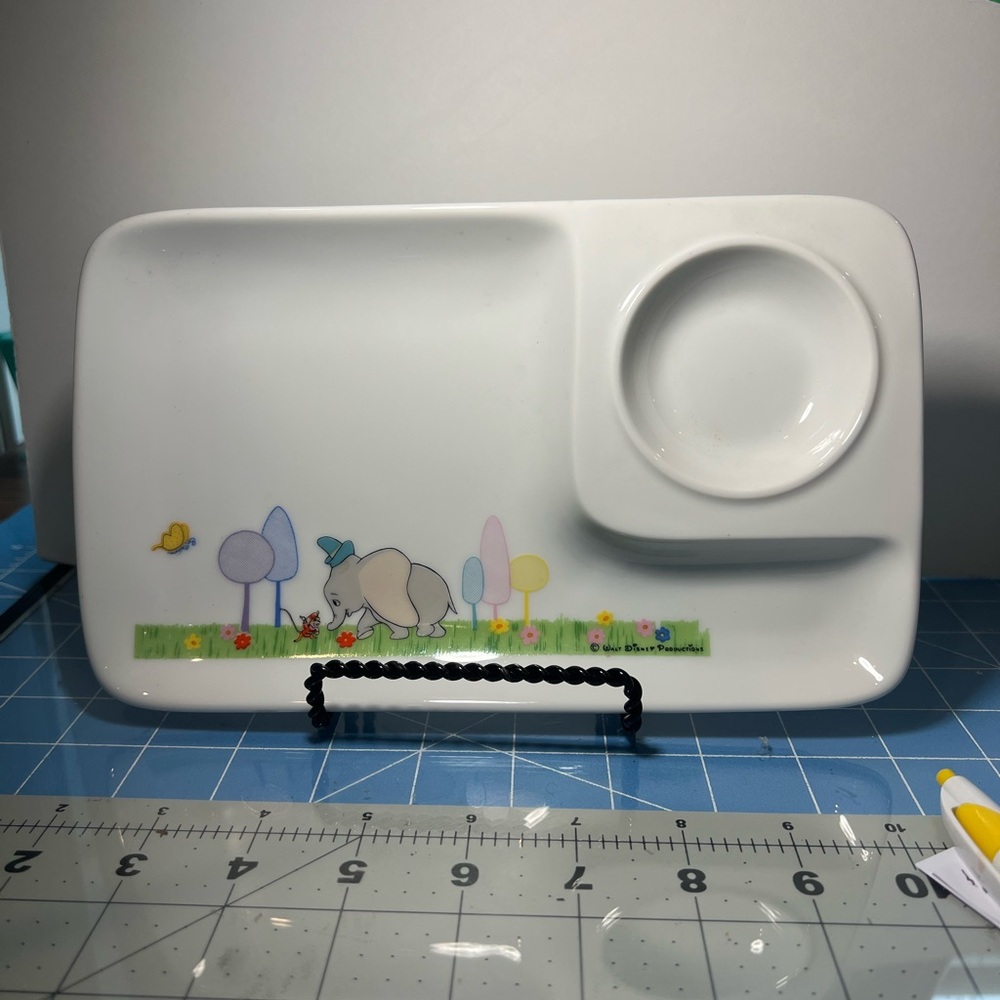 Vintage Walt Disney Dumbo child snack plate